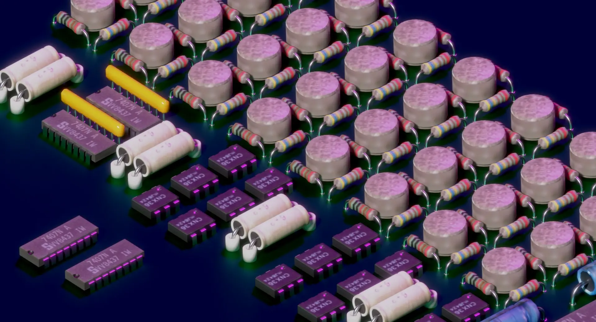 Electronic Components Render